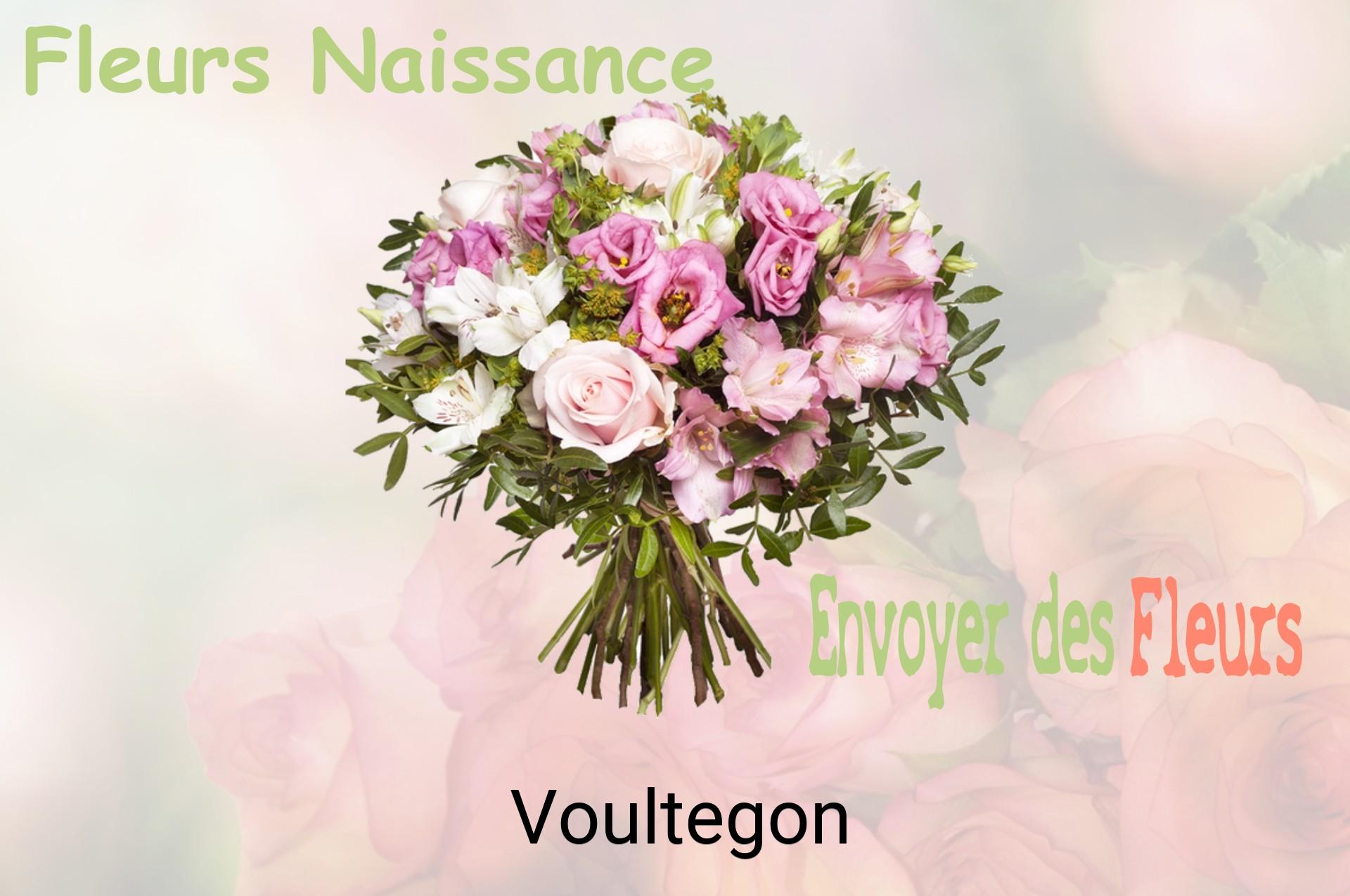 Bouquet de fleurs de naissance livré à Voultegon