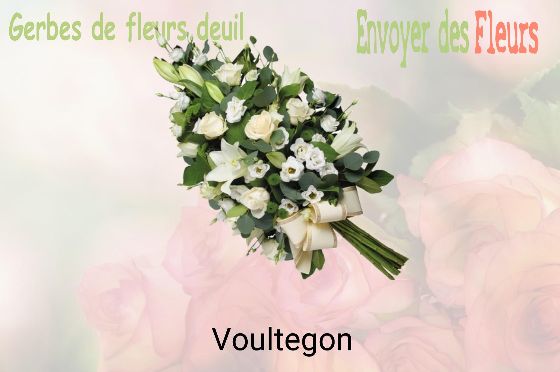 Gerbe de fleurs de deuil livrée à Voultegon